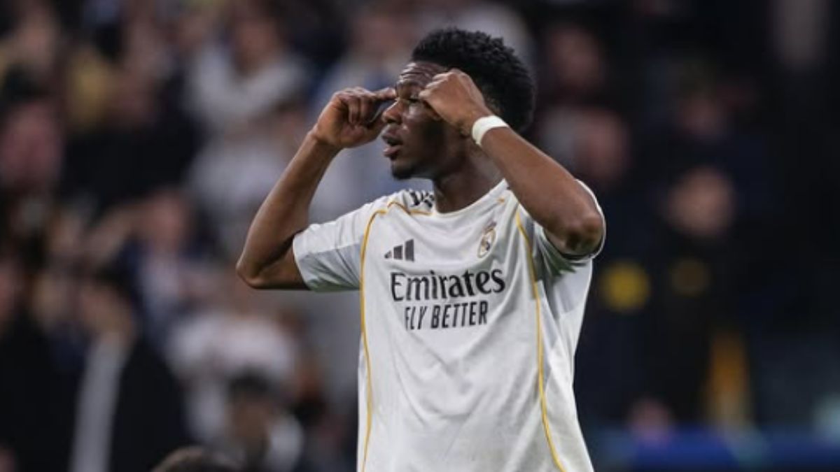 Aurelien Tchouameni playing for Real madrid in 2026