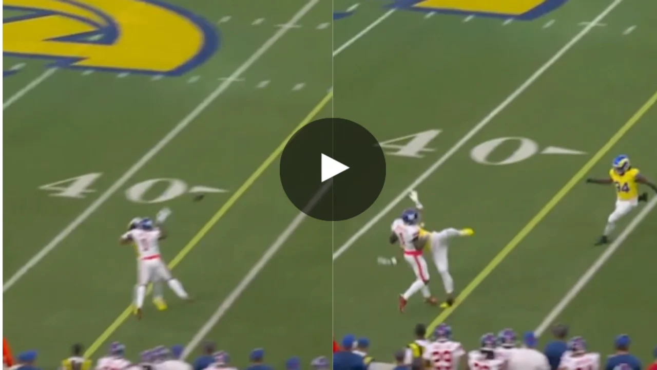WATCH: Giants WR Malik Nabers Suffers Painful Shoulder Injury After Brutal MNF Collision vs Rams